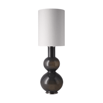 Lampa stołowa Augusta szara podstawa - Babel Beige L - Flavia Lamps