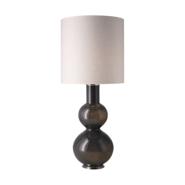 Lampa stołowa Augusta szara podstawa - Babel Beige M - Flavia Lamps