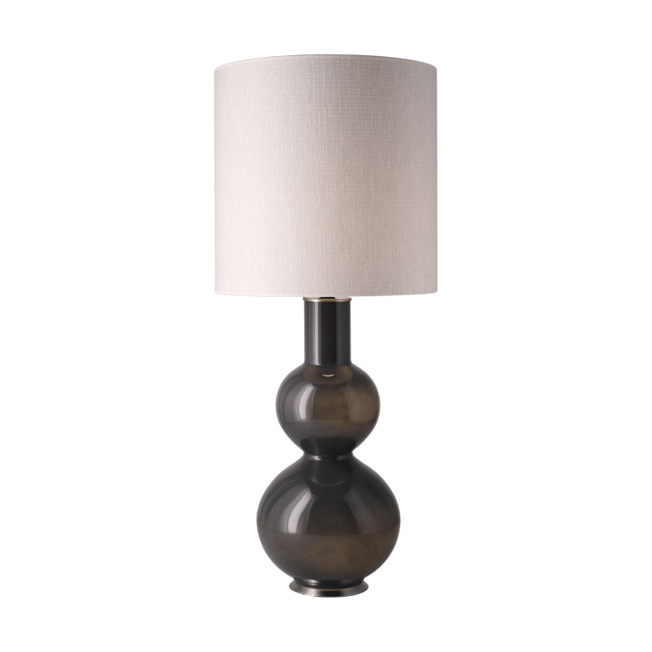 Lampa stołowa Augusta szara podstawa - Babel Beige M - Flavia Lamps