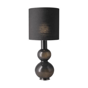 Lampa stołowa Augusta szara podstawa - Lino Negro M - Flavia Lamps