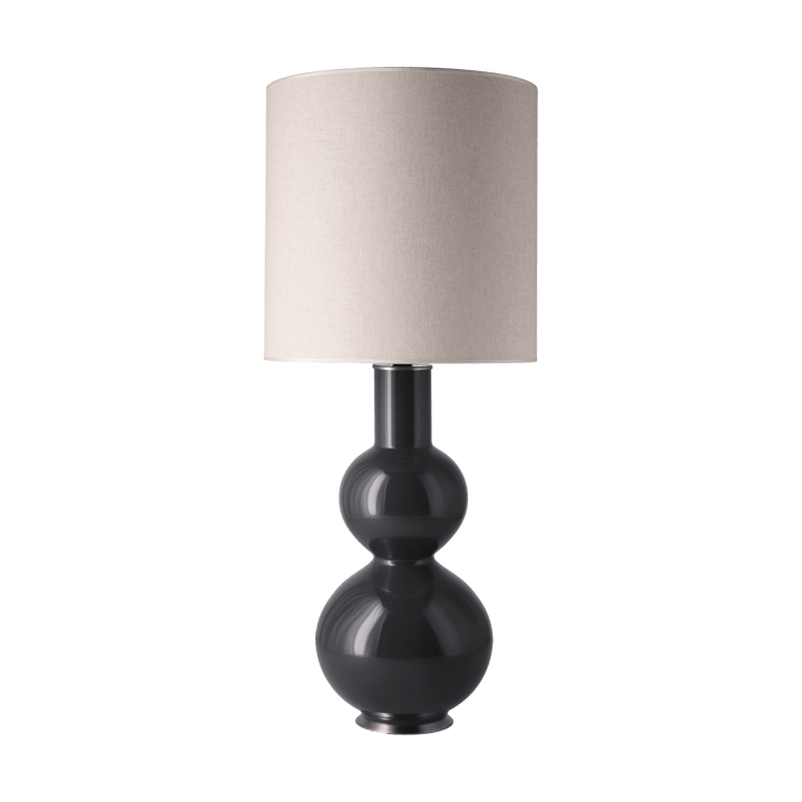 Lampa stołowa Augusta szara podstawa - Milano Tostado M - Flavia Lamps