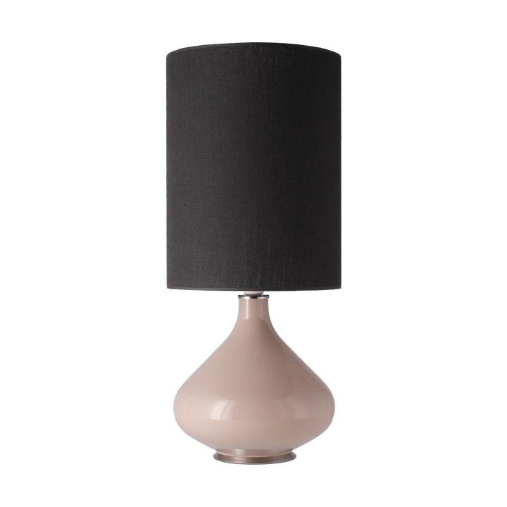 Lampa stołowa Flavia, beżowa podstawa - Lino Negro L - Flavia Lamps