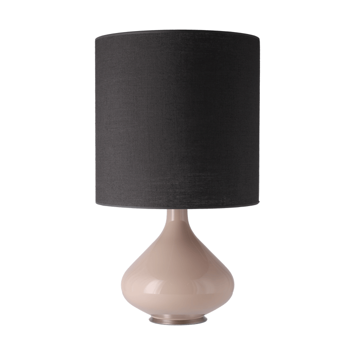 Lampa stołowa Flavia, beżowa podstawa - Lino Negro M - Flavia Lamps