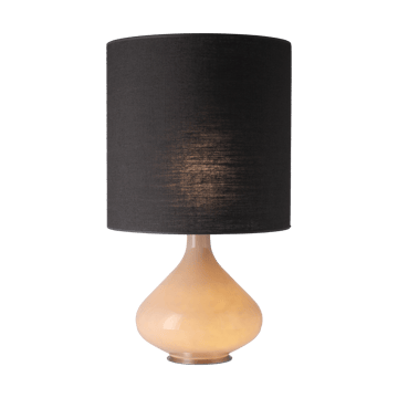 Lampa stołowa Flavia, beżowa podstawa - Lino Negro M - Flavia Lamps