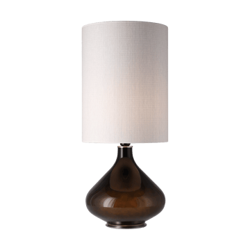 Lampa stołowa Flavia, czarna podstawa - Babel Beige L - Flavia Lamps