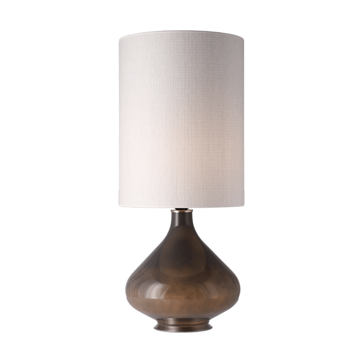 Lampa stołowa Flavia, szara podstawa - Babel Beige L - Flavia Lamps