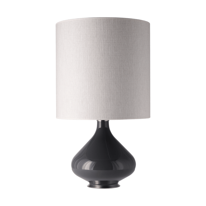 Lampa stołowa Flavia, szara podstawa - Babel Beige M - Flavia Lamps