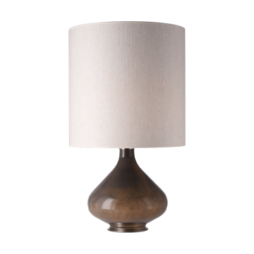 Lampa stołowa Flavia, szara podstawa - Babel Beige M - Flavia Lamps