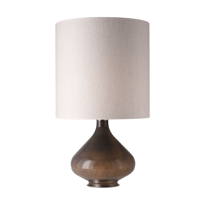 Lampa stołowa Flavia, szara podstawa - Babel Beige M - Flavia Lamps