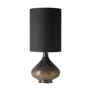 Lampa stołowa Flavia, szara podstawa - Lino Negro L - Flavia Lamps