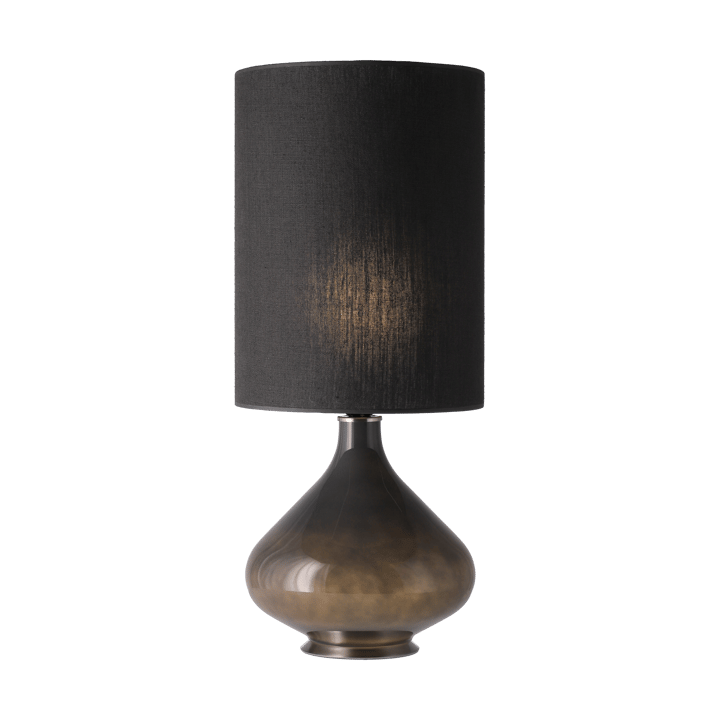 Lampa stołowa Flavia, szara podstawa - Lino Negro L - Flavia Lamps