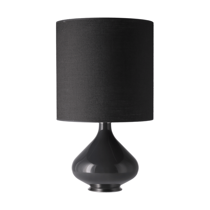 Lampa stołowa Flavia, szara podstawa - Lino Negro M - Flavia Lamps