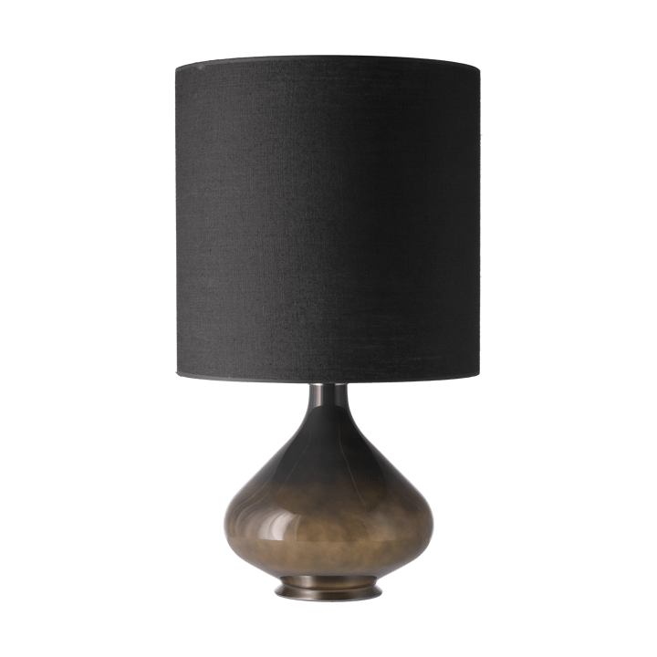 Lampa stołowa Flavia, szara podstawa - Lino Negro M - Flavia Lamps