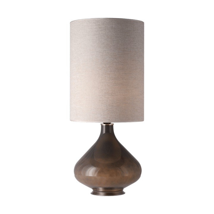 Lampa stołowa Flavia, szara podstawa - London Beige L - Flavia Lamps