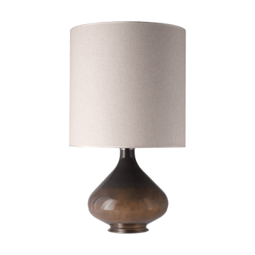 Lampa stołowa Flavia, szara podstawa - Milano Tostado M - Flavia Lamps