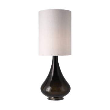 Lampa stołowa Renata, czarna podstawa - Babel Beige L - Flavia Lamps