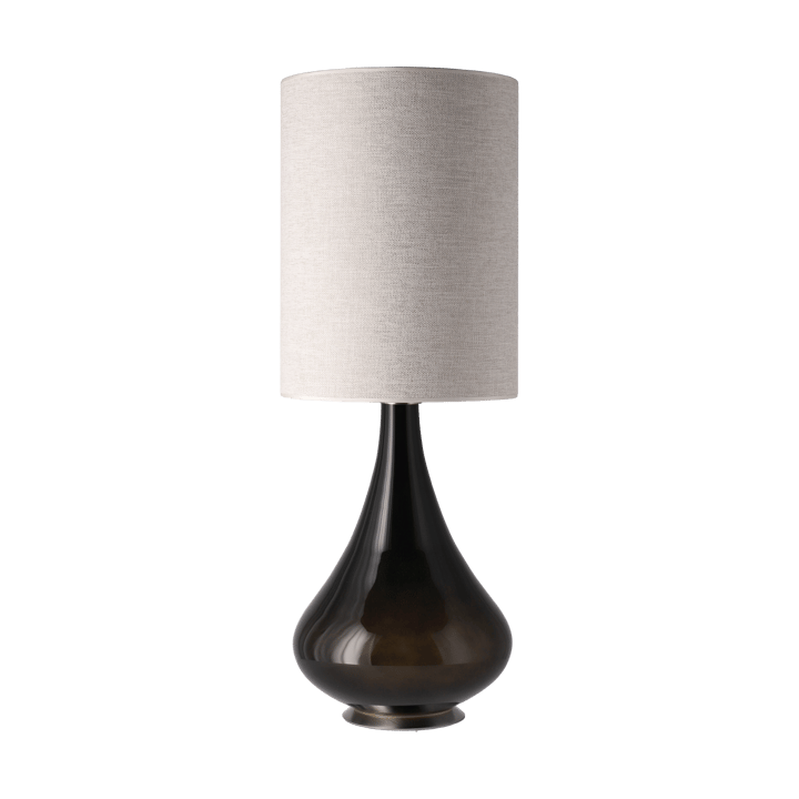 Lampa stołowa Renata, czarna podstawa - London Beige L - Flavia Lamps