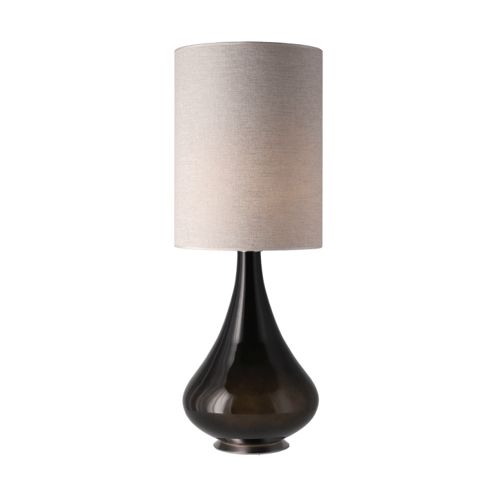 Lampa stołowa Renata, czarna podstawa - London Beige L - Flavia Lamps