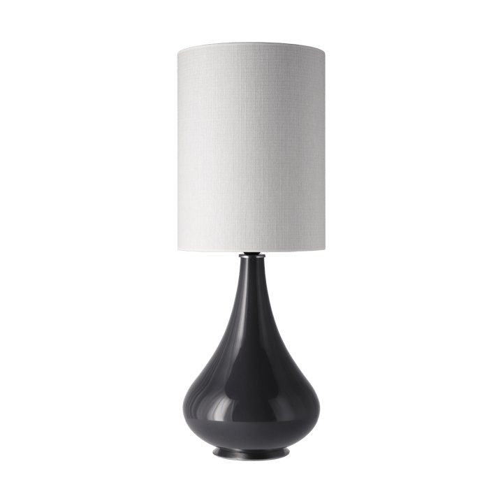 Lampa stołowa Renata, szara podstawa - Babel Beige L - Flavia Lamps