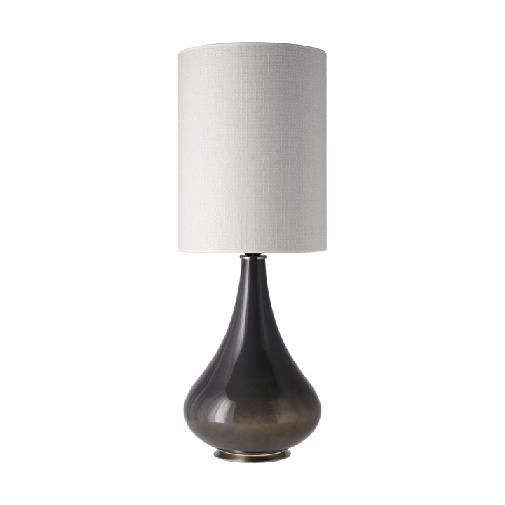 Lampa stołowa Renata, szara podstawa - Babel Beige L - Flavia Lamps