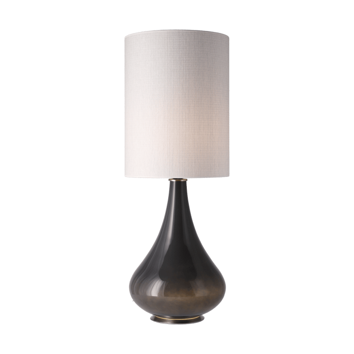 Lampa stołowa Renata, szara podstawa - Babel Beige L - Flavia Lamps