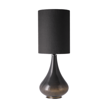 Lampa stołowa Renata, szara podstawa - Lino Negro L - Flavia Lamps