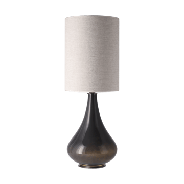 Lampa stołowa Renata, szara podstawa - London Beige L - Flavia Lamps