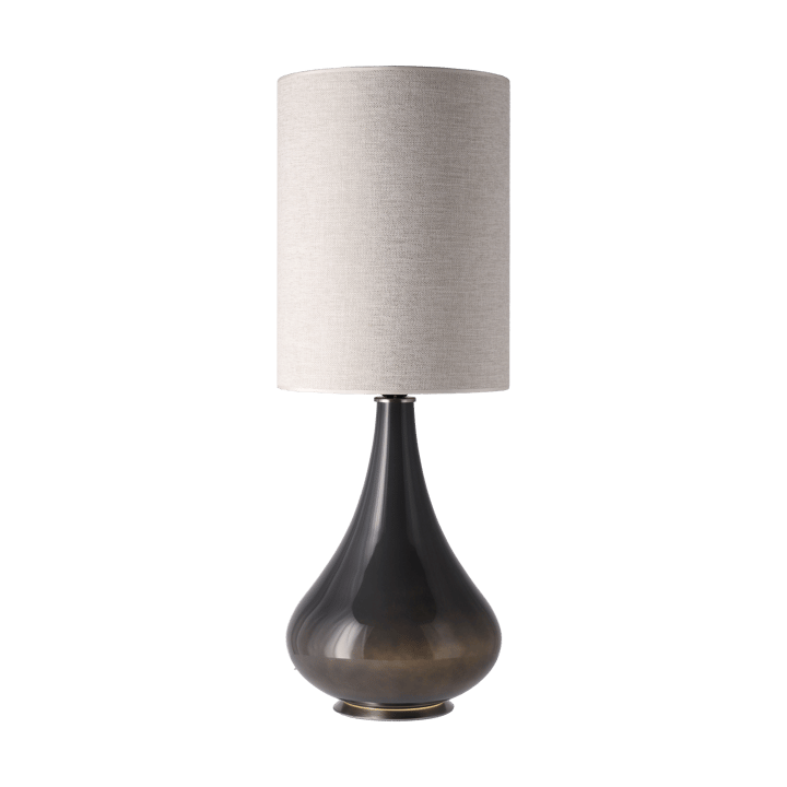 Lampa stołowa Renata, szara podstawa - London Beige L - Flavia Lamps