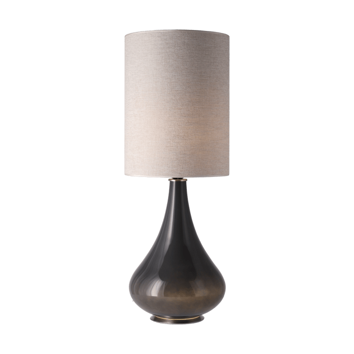 Lampa stołowa Renata, szara podstawa - London Beige L - Flavia Lamps