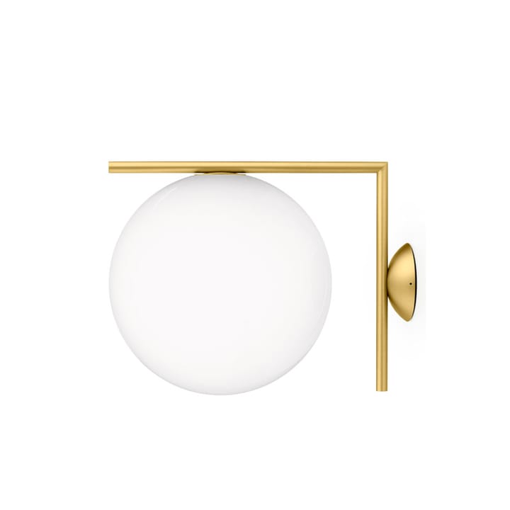 Kinkiet IC lights C/W1 - Brushed brass, opal - Flos