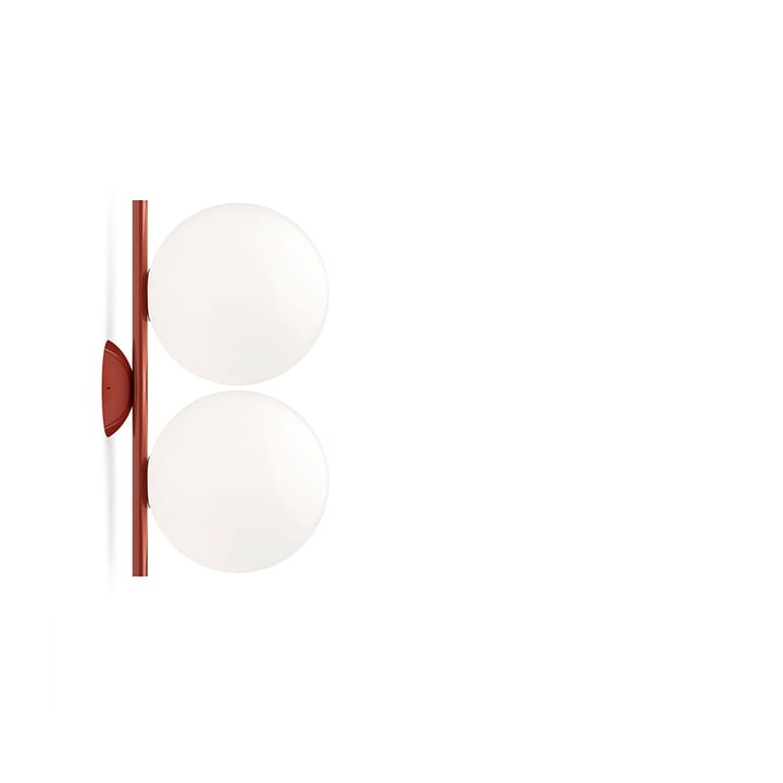 Kinkiet IC lights C/W1 Double - Burgund, opal - Flos