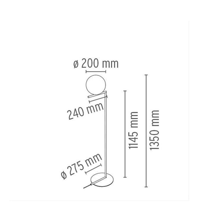 Lampa podłogowa IC lights F1 - Chrom, opal - Flos