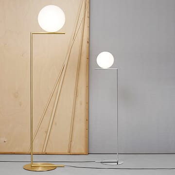 Lampa podłogowa IC lights F2 - Szczotkowany mosiądz, opal - Flos