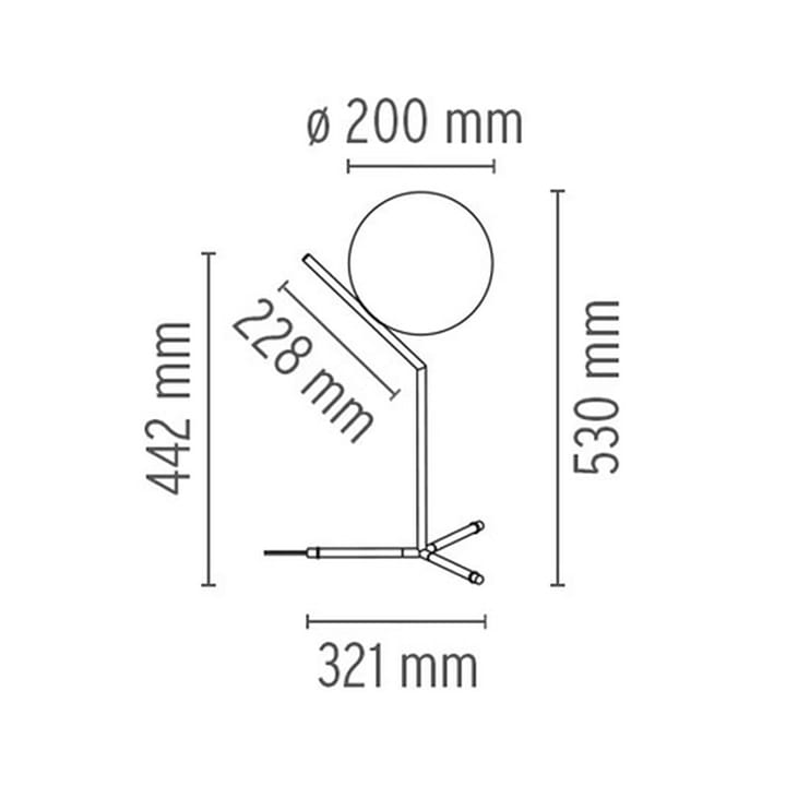 Lampa stołowa IC lights T1 high - Chrom, opal - Flos