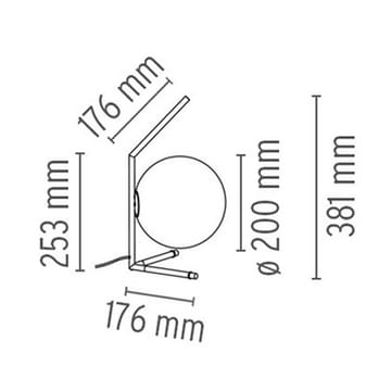 Lampa stołowa IC lights T1 low - Chrom, opal - Flos