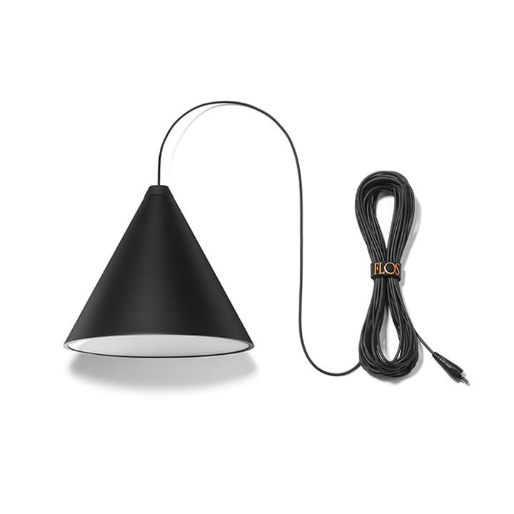 Lampa sufitowa String Light Cone, Czarny, kabel 12 m Flos