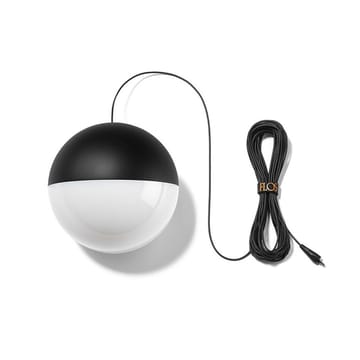 Lampa sufitowa String Light Sphere - Czarny, kabel 12 m - Flos