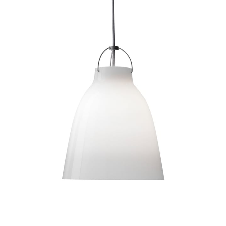 Caravaggio 2 lampa wisząca, Biały opal szkło-tekstylny sznurek Fritz Hansen