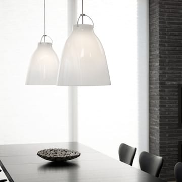 Caravaggio 2 lampa wisząca - Biały opal szkło-tekstylny sznurek - Fritz Hansen