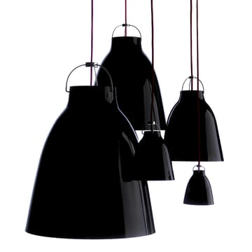 Caravaggio 2 lampa wisząca - Czarny-czarny tekstylny sznurek - Fritz Hansen