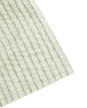 Otulacz Stripe Emerald Seersucker Swaddle - 110x110 cm - Garbo&Friends