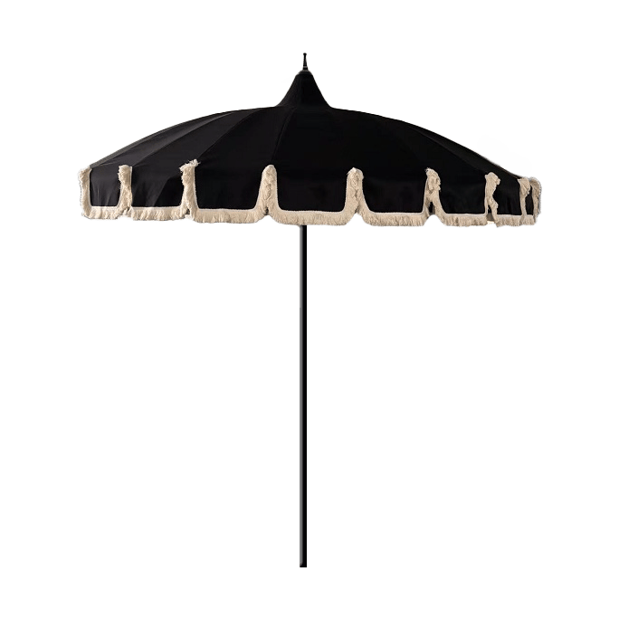 Parasol Garden Glory - Black fringe - Garden Glory