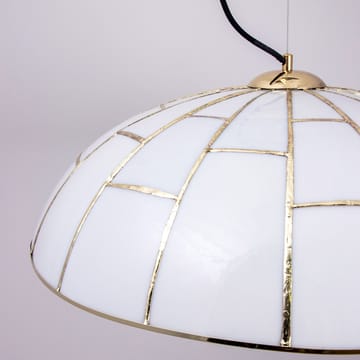 Lampa wisząca Ombrello Ø60 cm szkło białe - Mosiądz - Globen Lighting