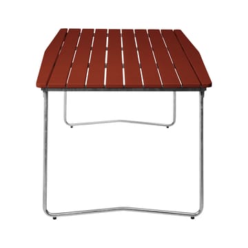 Stół B31 170  - Dark red lacquered oak-galvanized base - Grythyttan Stålmöbler