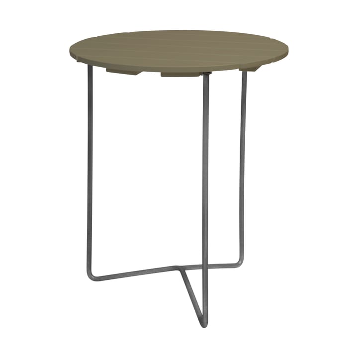 Stolik Table 6B Ø60 cm - Jasnozielony dąb-stal galwanizowana - Grythyttan Stålmöbler