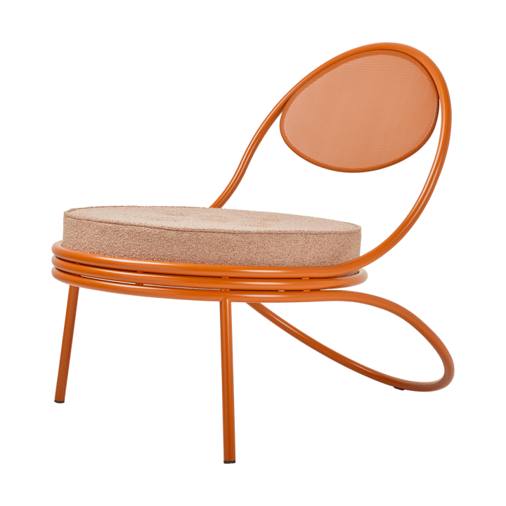 Krzesło Copacabana Outdoor Lounge Chair z tapicerowanym siedziskiem - Lorkey limonta 44-international orange - GUBI