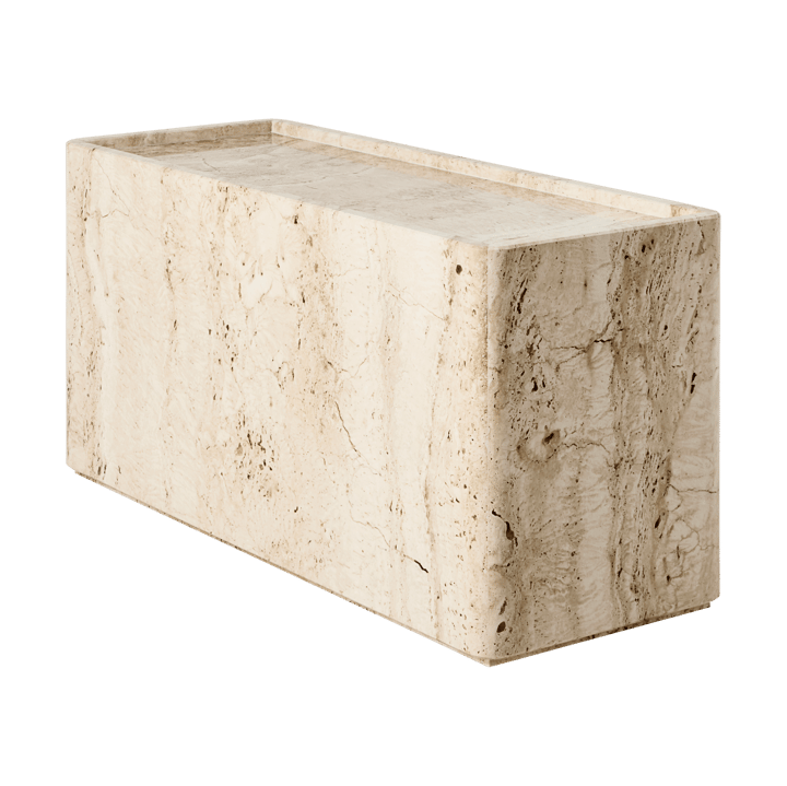 Pietra stolik 30x80x40 cm, Neutral white travertine GUBI