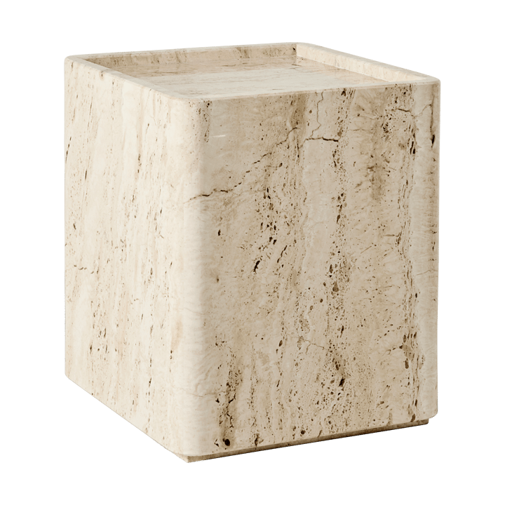 Pietra stolik 33x33x40 cm, Neutral white travertine GUBI