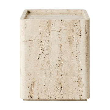 Pietra stolik 33x33x40 cm - Neutral white travertine - GUBI