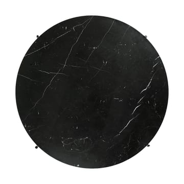 TS stolik kawowy polerowany stal Ø80 - Black marquina marble - GUBI